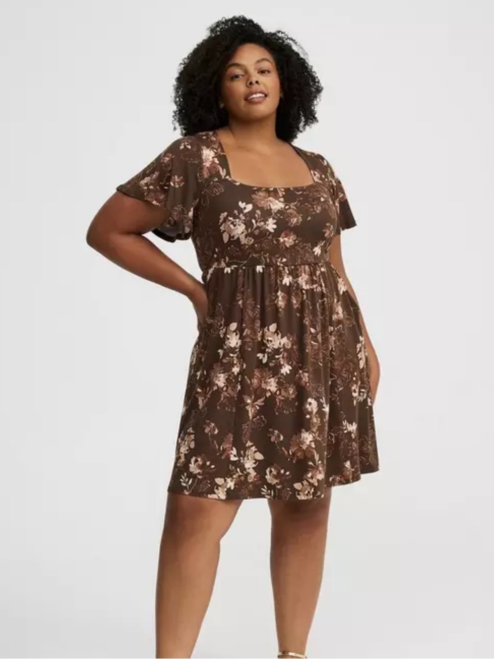 Torrid Flutter Sleeve Skater Mini Dress Size 1